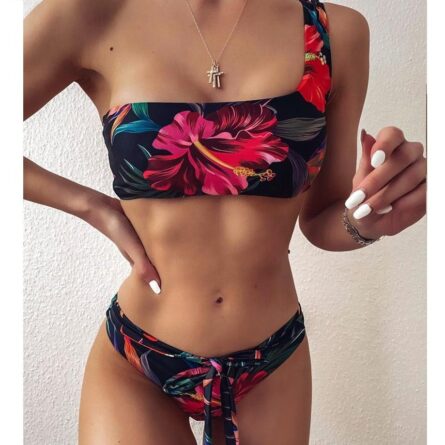 Zara Bandage Modest High Waist Bikini - Image 5