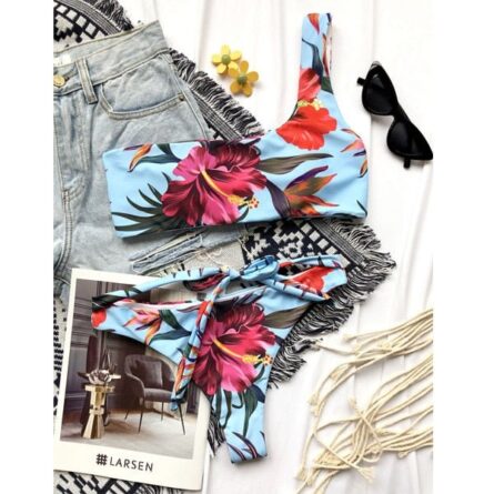 Zara Bandage Modest High Waist Bikini - Image 15