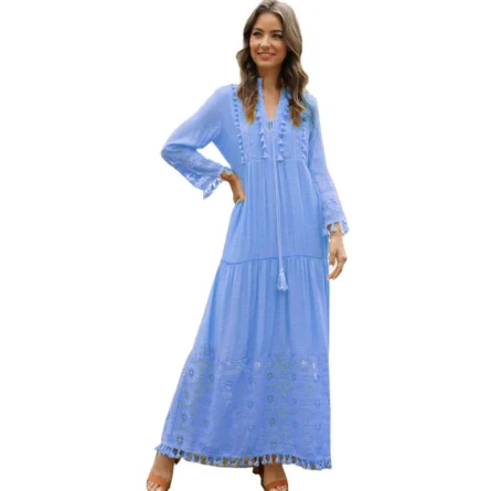 Ocean Breeze Summer Cover Up Maxi Dress - Image 13