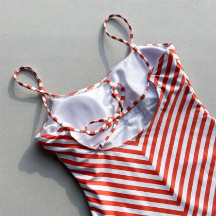 Bold Striped One-Piece Swimsuit for Effortless Moments - Image 5
