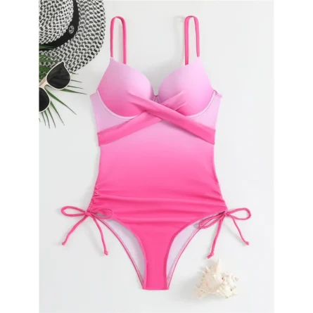 Hamptons Escape Luxe One-Piece Swimsuit with Side Ties - Image 3