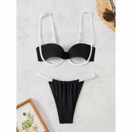 Stargazer Black and White Underboob Bikini - Image 3