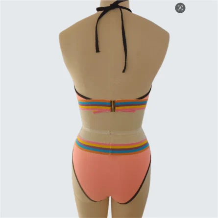 Meet Me at Sunset Colorful Triangle Bikini Set - Image 9