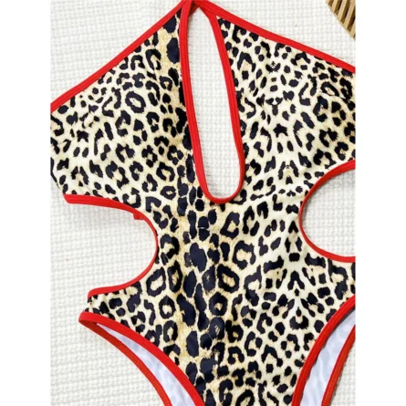 Fierce Instincts Leopard Print Cut-Out Swimsuit - Image 8