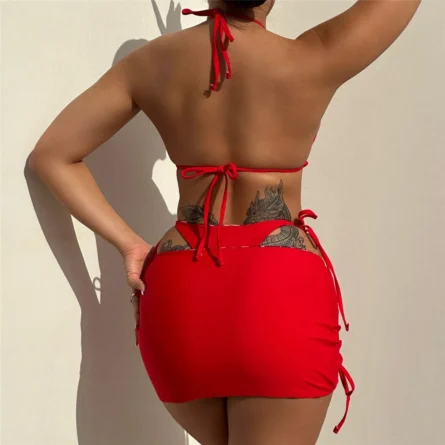 Two Unique Looks in One Bikini Reversible 3 Piece Set with Ruffle Detail - Image 15