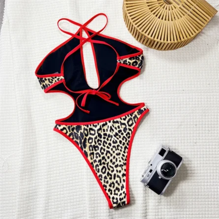 Fierce Instincts Leopard Print Cut-Out Swimsuit - Image 6