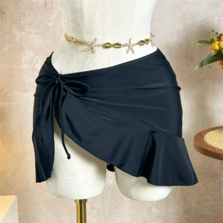 Electric Calm 3-Piece Ruffled Skirt Bikini Set - Image 14