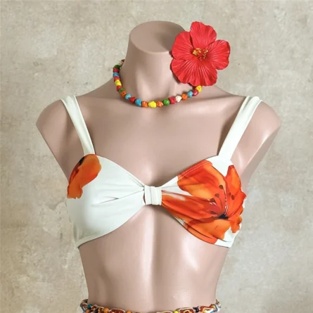 Floral Twist Bikini Set with Adjustable Straps and Cheeky Bottoms - Image 7
