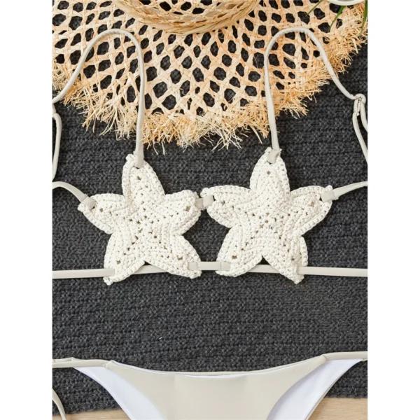 Stellar Boho Star Crochet Bikini Set Beige – Sunset And Swim