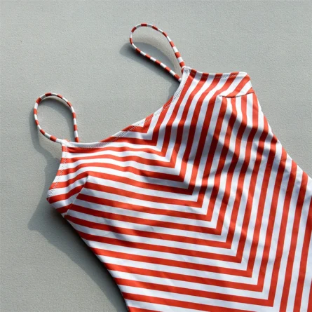 Bold Striped One-Piece Swimsuit for Effortless Moments - Image 4