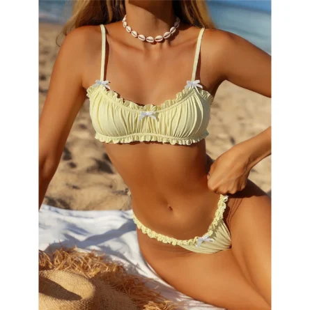 Sunlit Days and Ruffled Dreams Bikini Set - Image 4