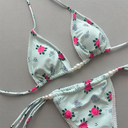 Sweet Floral Strings Micro Bikini - Image 4