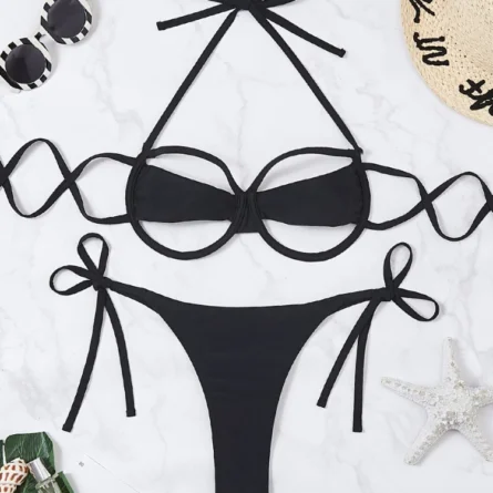 Leave Me Breathless Underboob Thong String Bikini - Image 4