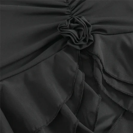 Halter Swim Dress with Ruffled Skirt Detail - Image 17