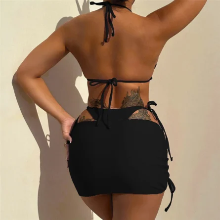 Two Unique Looks in One Bikini Reversible 3 Piece Set with Ruffle Detail - Image 20