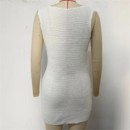 Crochet Beach Cover Up Dress with Shell Accent - Image 17