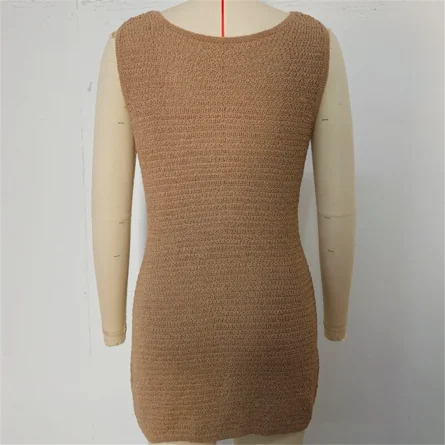 Crochet Beach Cover Up Dress with Shell Accent - Image 20