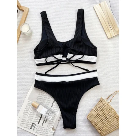 Weekend Retreat High Waist Ribbed Bikini - Image 14