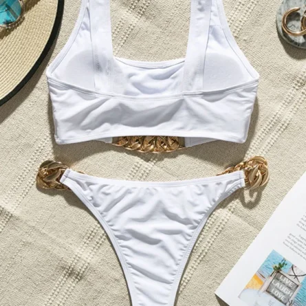 Underboob Bikini with Chain Detail - Image 13