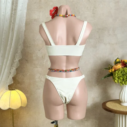 Floral Twist Bikini Set with Adjustable Straps and Cheeky Bottoms - Image 5