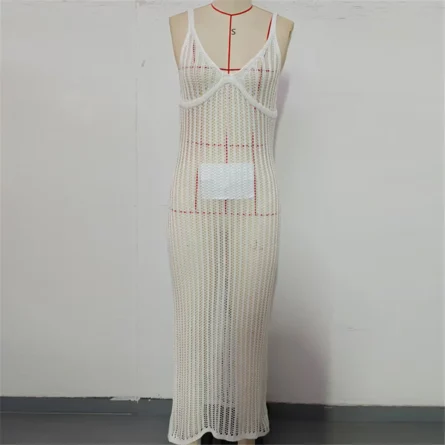 Barefoot After Midnight Crochet Beach Cover Up Dress - Image 15