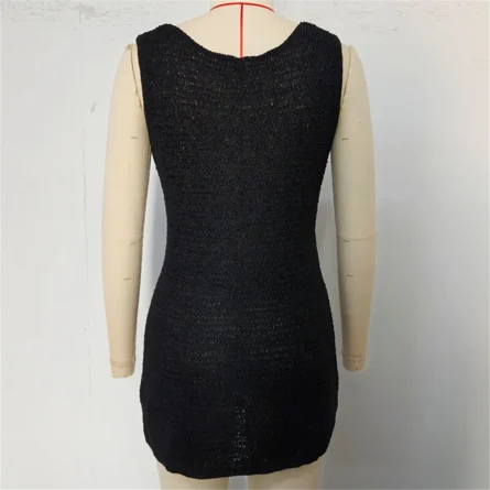 Crochet Beach Cover Up Dress with Shell Accent - Image 23