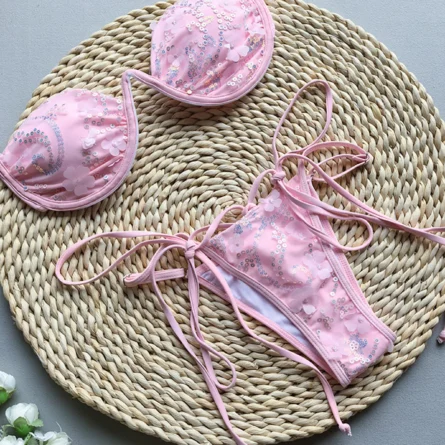 Main Character Energy Sequins Bikini Set