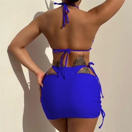 Two Unique Looks in One Bikini Reversible 3 Piece Set with Ruffle Detail - Image 25