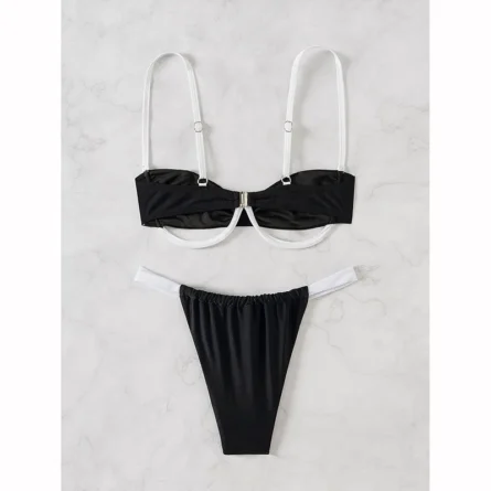 Stargazer Black and White Underboob Bikini - Image 4