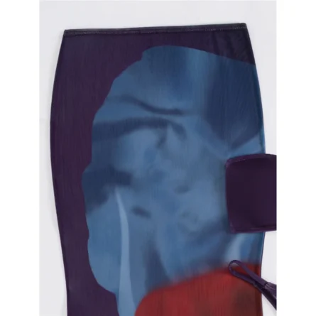 Purple Bandeau Maxi Skirt Set with Colorful Print Details - Image 6