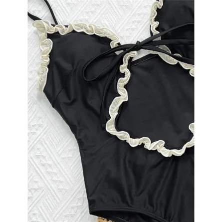 Ruffled Cutout One-Piece Swimsuit with Tie Detail - Image 10