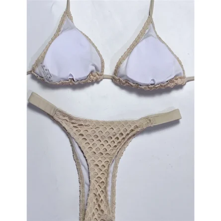 Seashell Memories Crocheted Micro Thong Bikini - Image 3