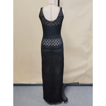 Ivory Drift Crochet Maxi Dress - Image 11