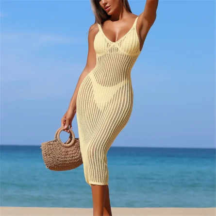 Barefoot After Midnight Crochet Beach Cover Up Dress - Image 4