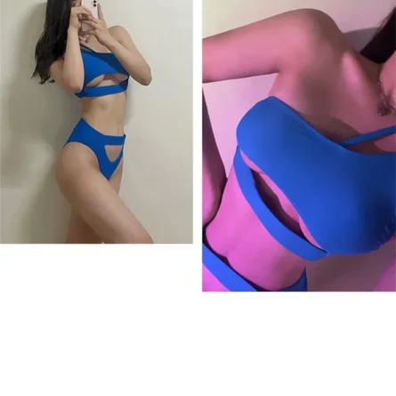 Underboob Cutout Red Set for Bold Beach Days - Image 4