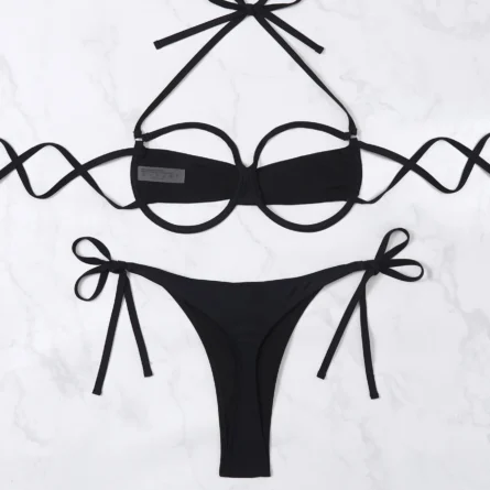 Leave Me Breathless Underboob Thong String Bikini - Image 6