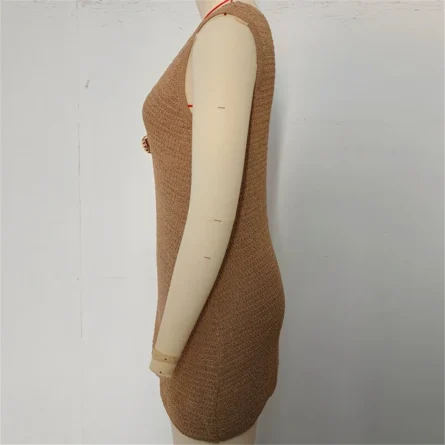 Crochet Beach Cover Up Dress with Shell Accent - Image 19