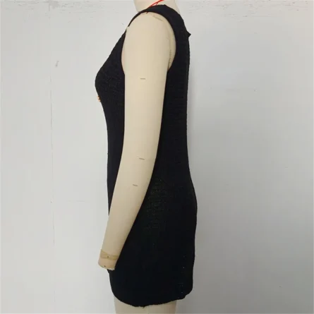 Crochet Beach Cover Up Dress with Shell Accent - Image 22