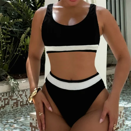 Weekend Retreat High Waist Ribbed Bikini - Image 12