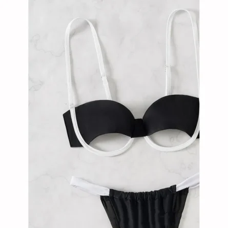 Stargazer Black and White Underboob Bikini - Image 5