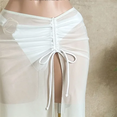 Mykonos Sunset Bikini Set with Sheer Cover-Up Skirt - Image 10