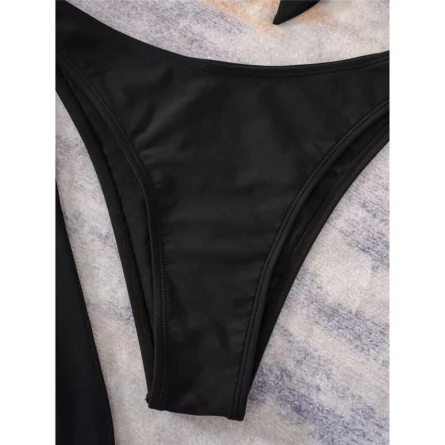 Elegance Bound Bandeau Bikini Three-piece Set - Image 8