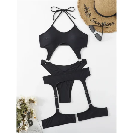 Glamorous Escape Underboob Garter Belt Swimsuit - Image 9