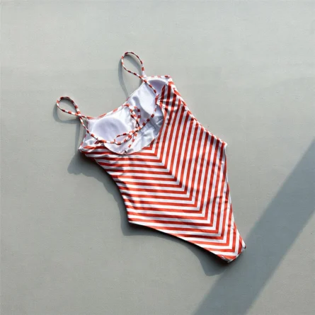 Bold Striped One-Piece Swimsuit for Effortless Moments - Image 3