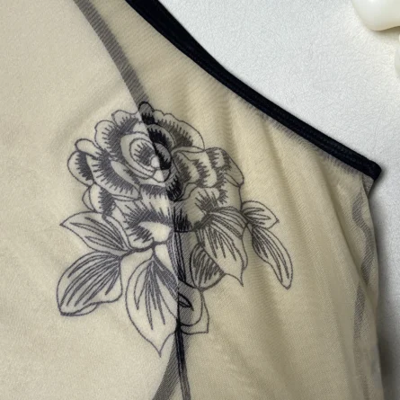 Shadow Rose Mesh See Through Thong Swimsuit - Image 12