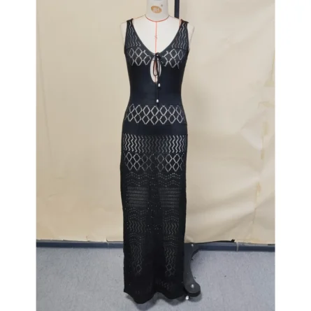 Ivory Drift Crochet Maxi Dress - Image 10