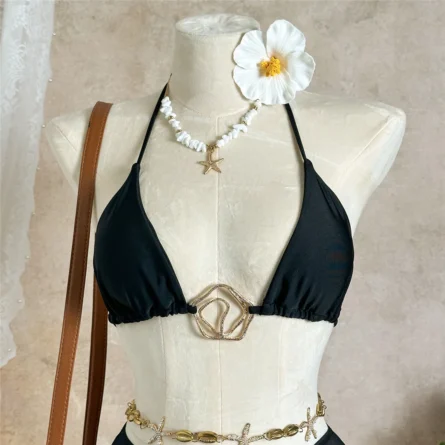 Mykonos Sunset Bikini Set with Sheer Cover-Up Skirt - Image 16