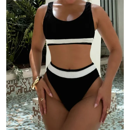 Weekend Retreat High Waist Ribbed Bikini - Image 11