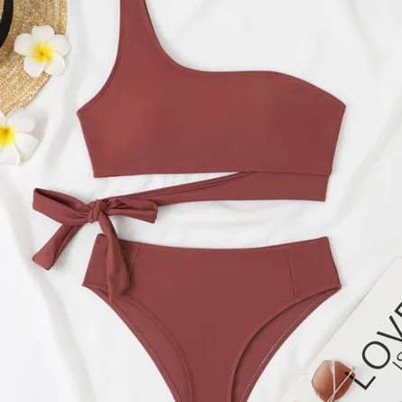 Solara Underboob One Shoulder Bikini Set - Image 17
