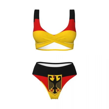 Deutschland Spirit Germany Flag High Waist Bikini - Image 6